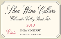 Shea Pinot Noir Willamette Valley Shea Vineyard Estate 2009
