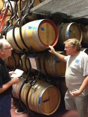 Ken in the barrel room