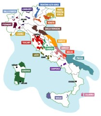 Italy Wine Map