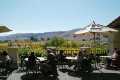 Outdoor Patio overlooking vineyards