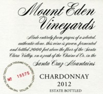 Mount Eden Vineyards Chardonnay Santa Cruz Mountains 2012