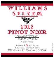 2012 Williams Selyem Pinot Noir "Foss Vineyard" Russian River Valley