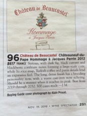 Chateau de Beaucastel Chateauneuf-du-Pape Hommage a Jacques Perrin 2012